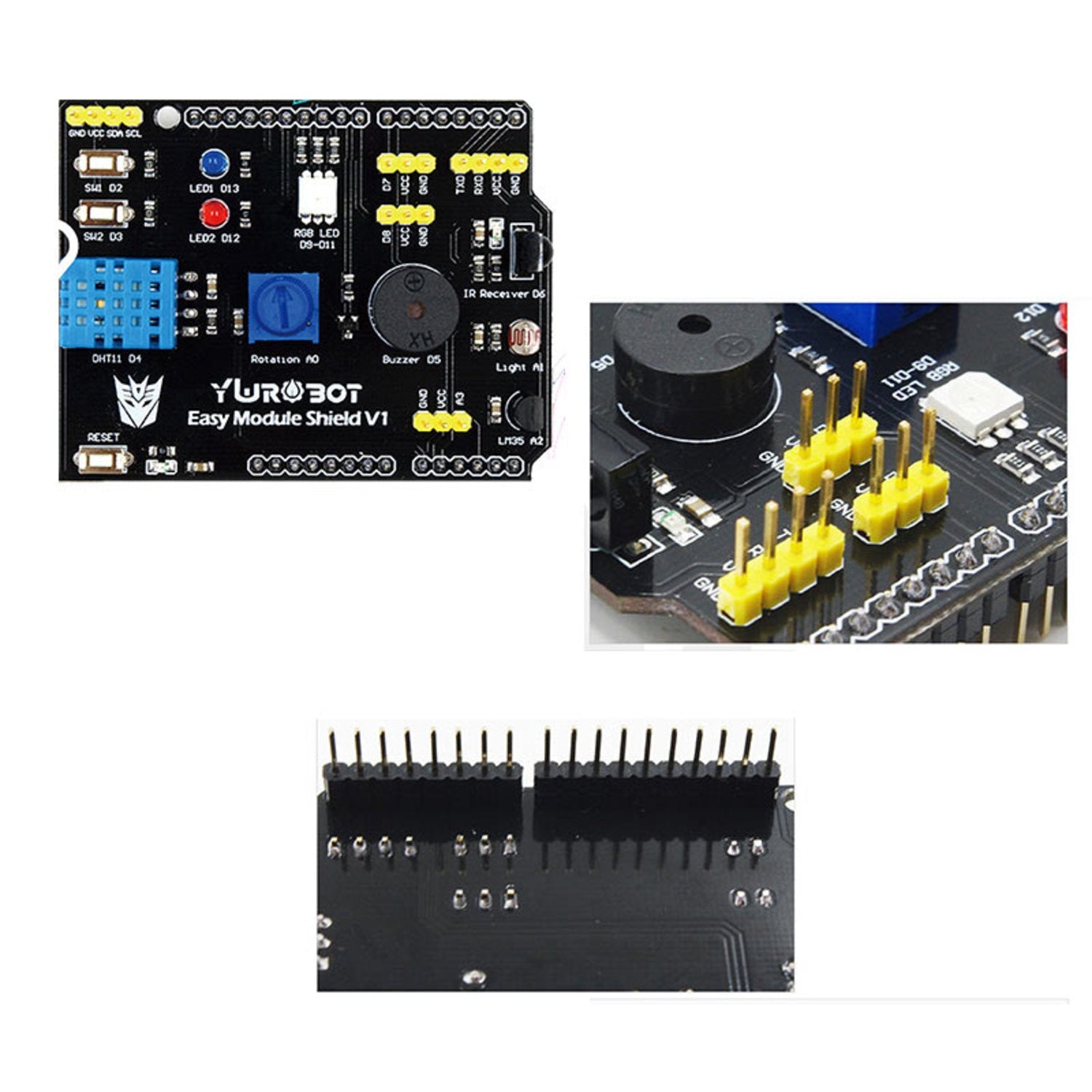 Easy-to-Use Multifunctional Temperature and Humidity Module Shield for Arduino UNO