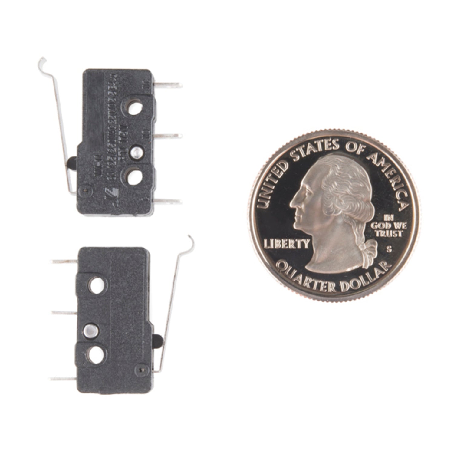 2-Pack Mini SPDT Microswitch with 20mm Offset Lever Actuator