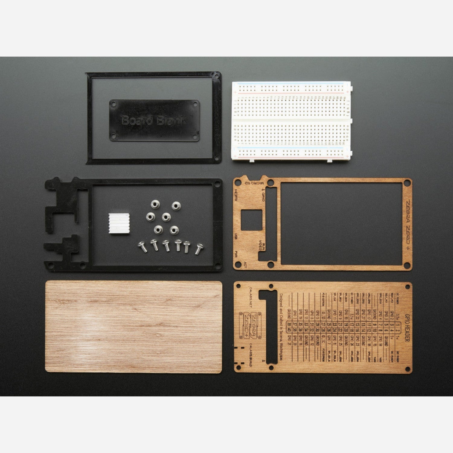 C4Labs Premium Zebra Zero Plus Enclosure for Raspberry Pi Zero Single - Board Computer