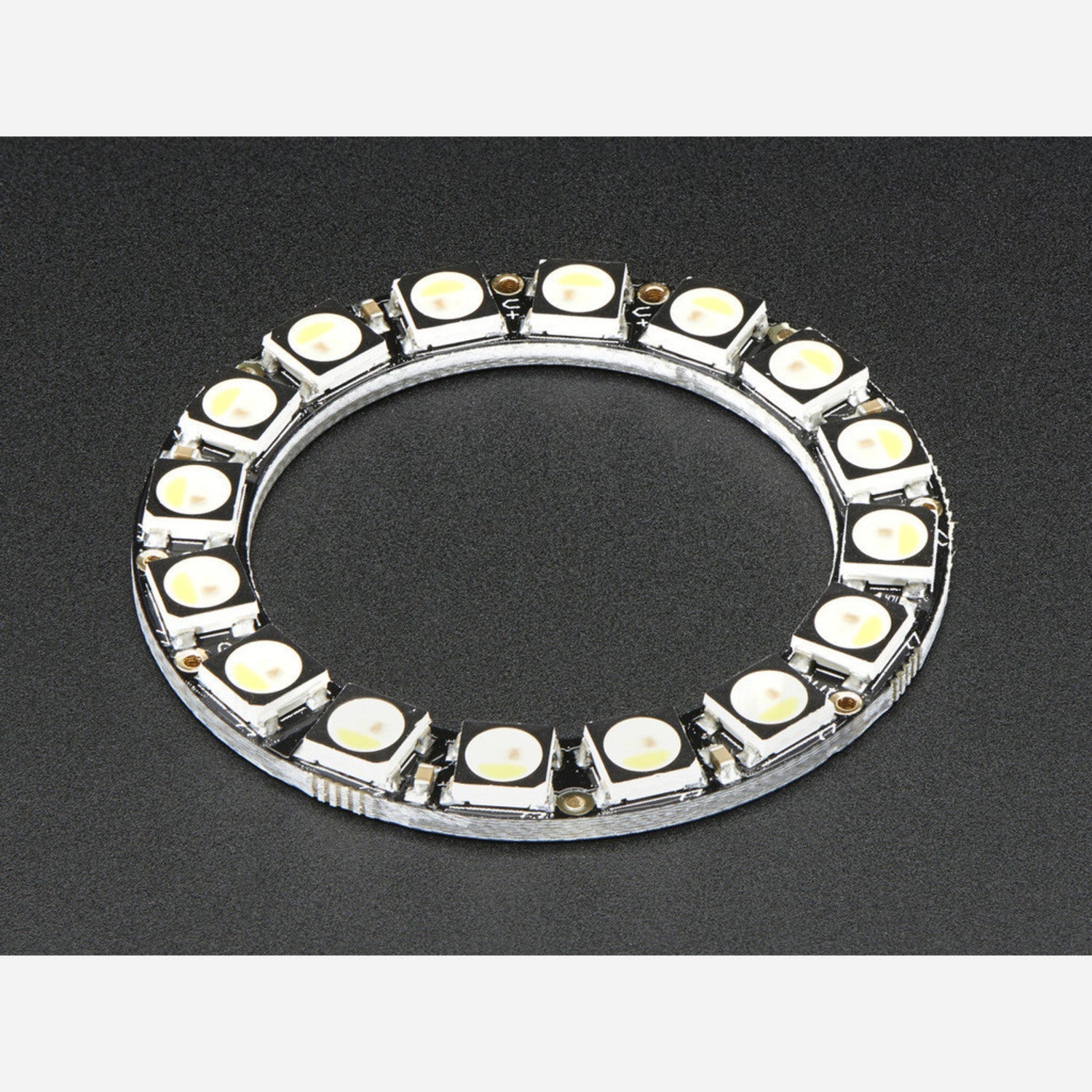 16-LED NeoPixel Ring with Integrated Drivers - Warm White ~3000K RGBW LEDs