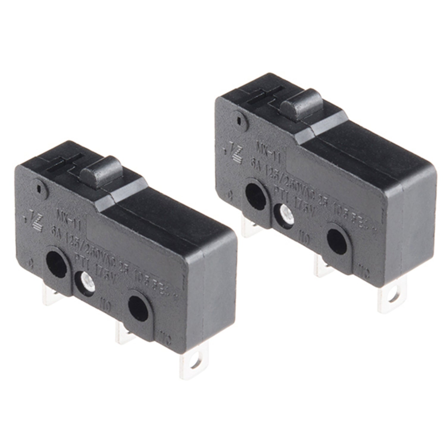 2-Pack Standard SPDT Mini Microswitches with Tactile Feel