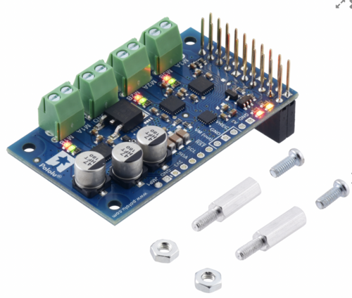 Motoron M3H256 Soldered-Connector Triple Motor Controller for Newer Raspberry Pi Models