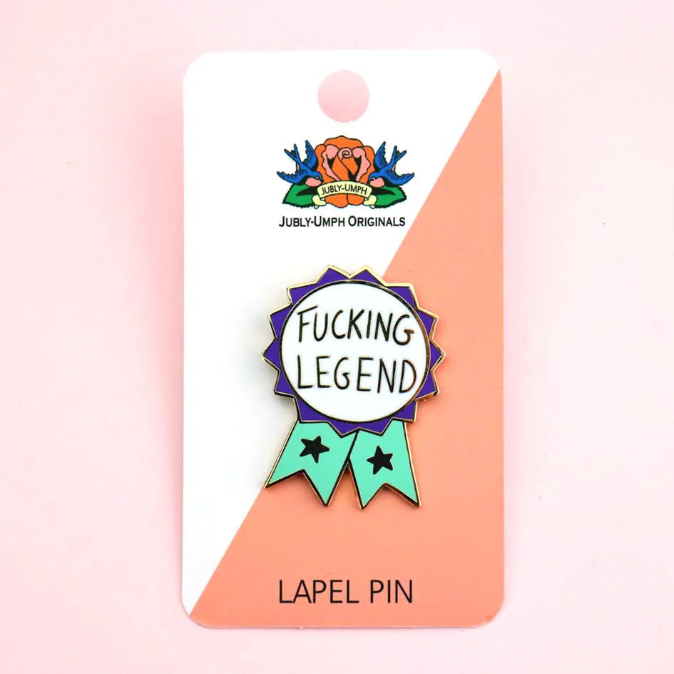 Limited Edition Colorful Gold-Backed Hard Enamel Fucking Legend Lapel Pin