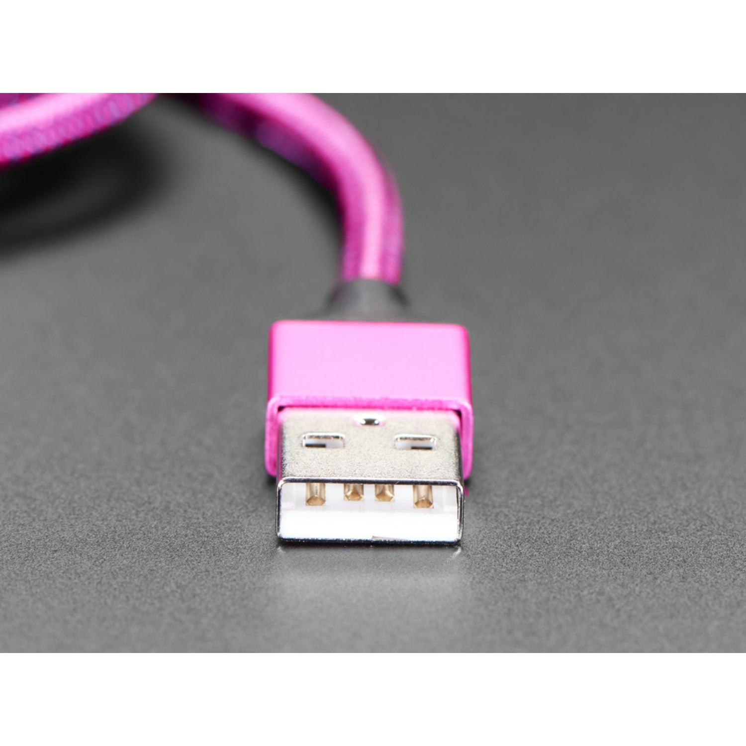 Fashionable 2-Meter Long Pink and Lavender Braided USB Type-A to Micro-USB B Charging Cable
