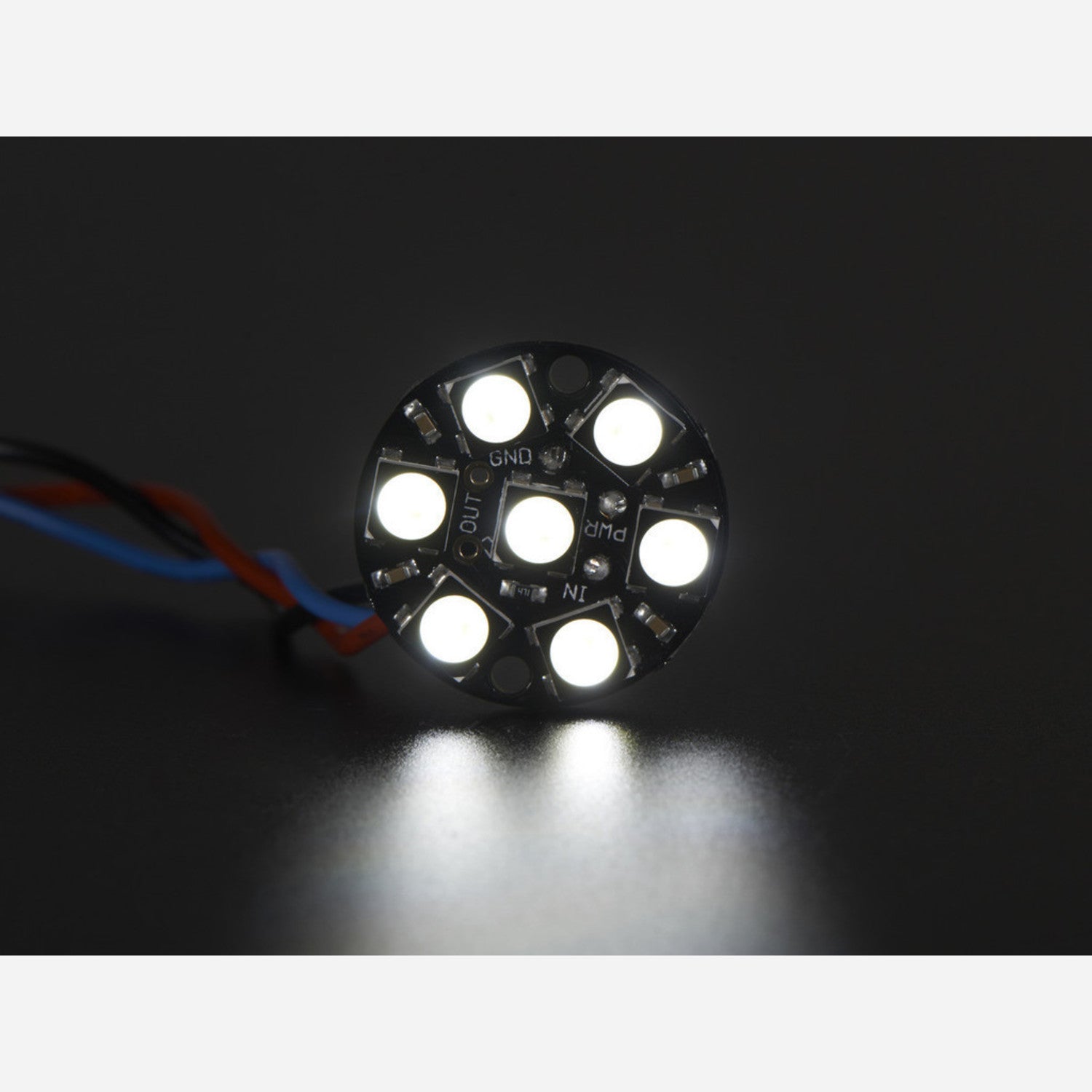 NeoPixel Jewel - 7pcs 5050 RGBW LEDs with Integrated Drivers, Cool White ~6000K