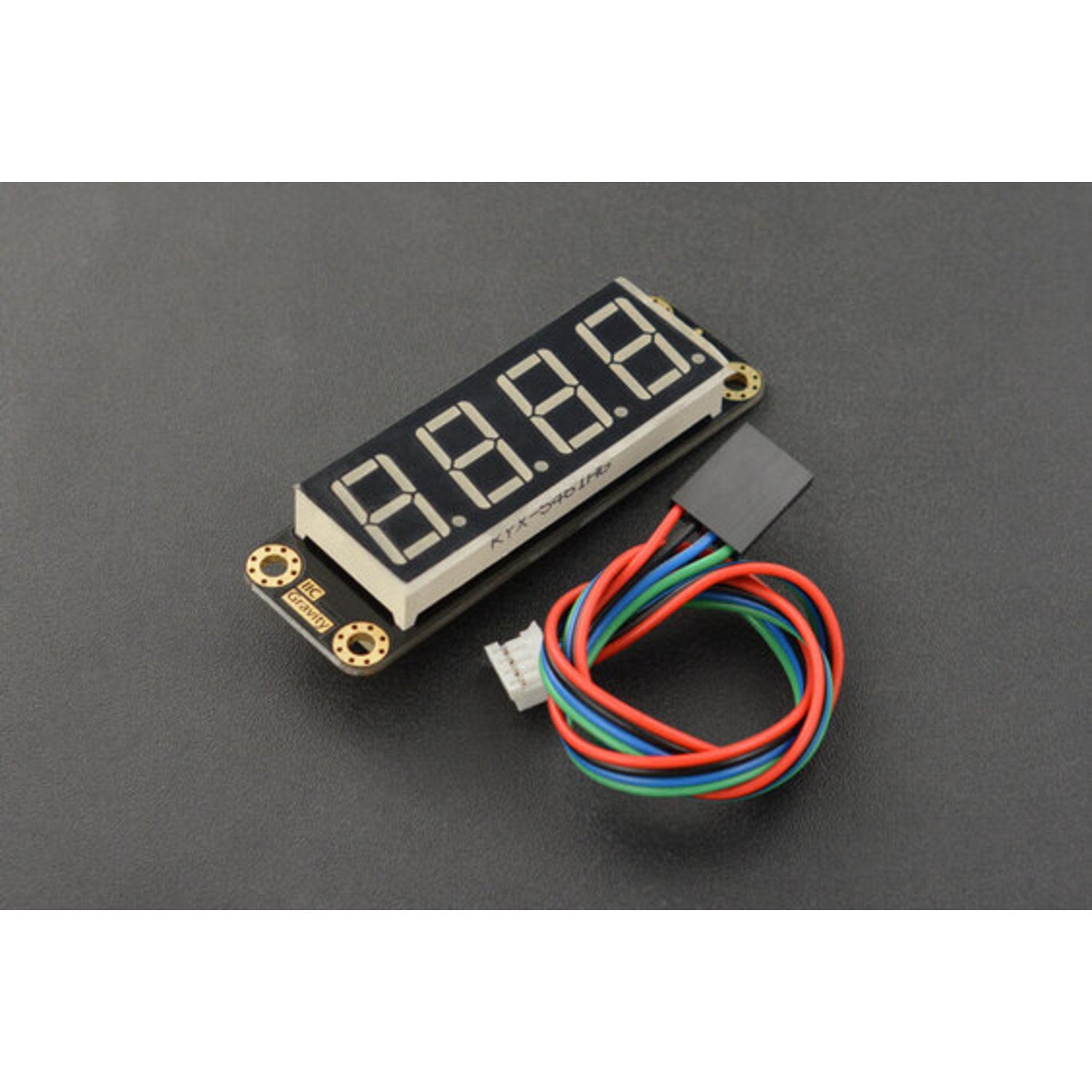 Green 4-Digit LED Segment Display Module with Gravity Feature