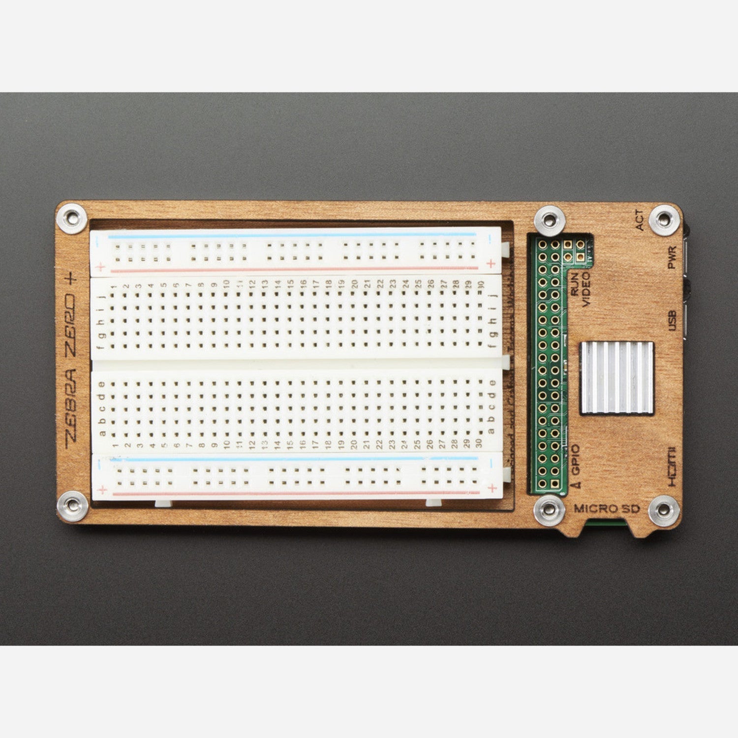 C4Labs Premium Zebra Zero Plus Enclosure for Raspberry Pi Zero Single - Board Computer