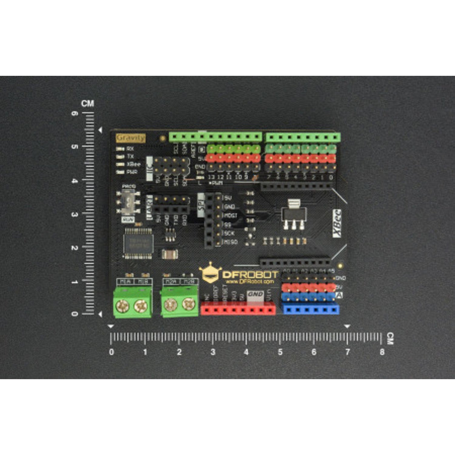 Gravity: High - performance IO Expansion and Motor Driver Shield for Arduino