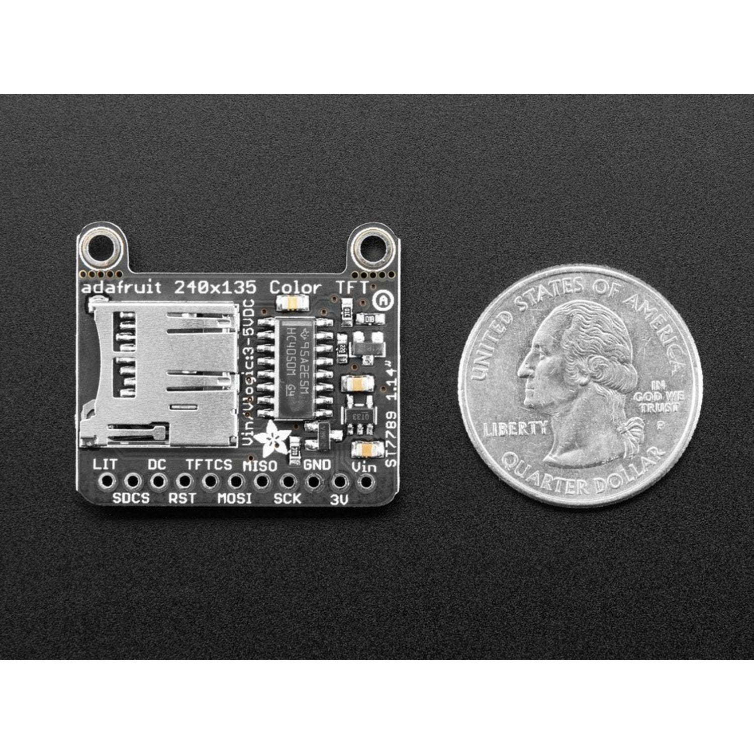 Adafruit High - Resolution 1.14 - inch 240x135 Color TFT Display Module with MicroSD Card Breakout and ST7789 Driver