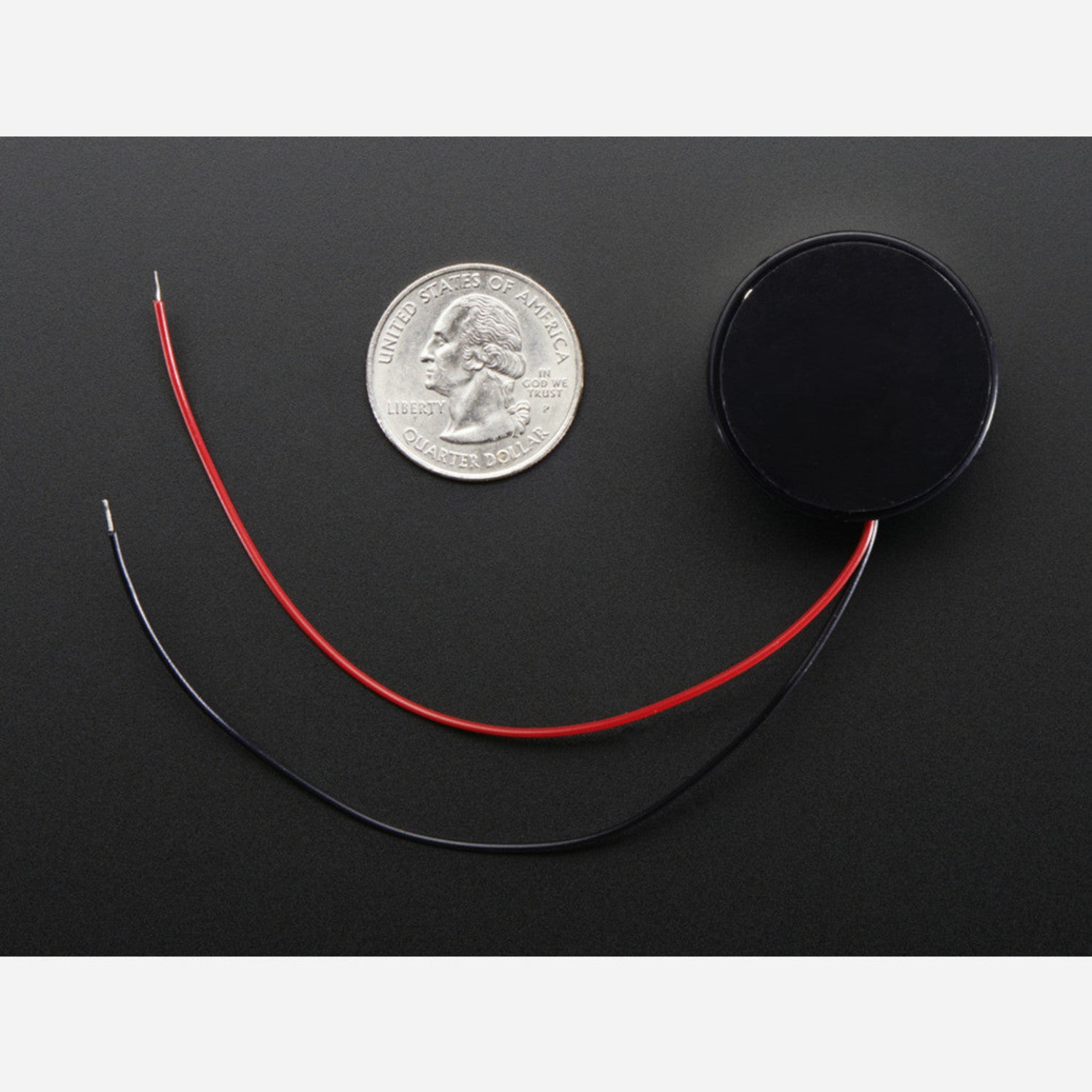 3-Watt 4-Ohm Medium-Sized Surface Transducer with Pre-Soldered Wires
