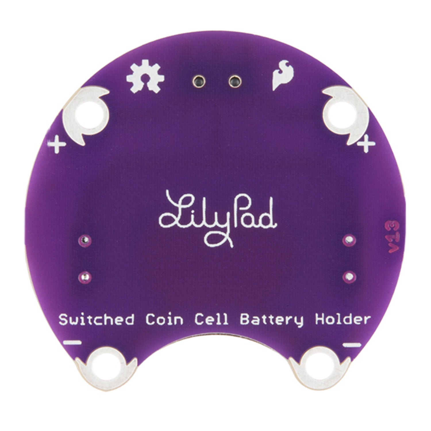 Switched Coin Cell Battery Holder for Lilypad - Suitable for 20mm Batteries