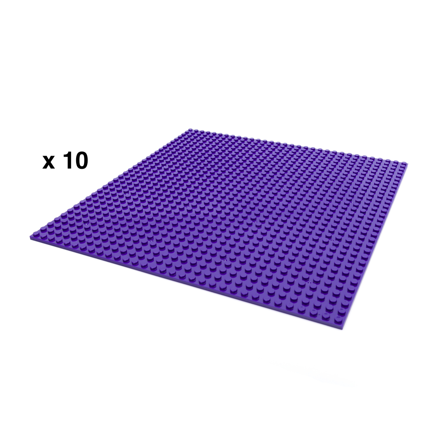 10-Piece Set of Makerspace Building Block Base Plates in Various Attractive Colours