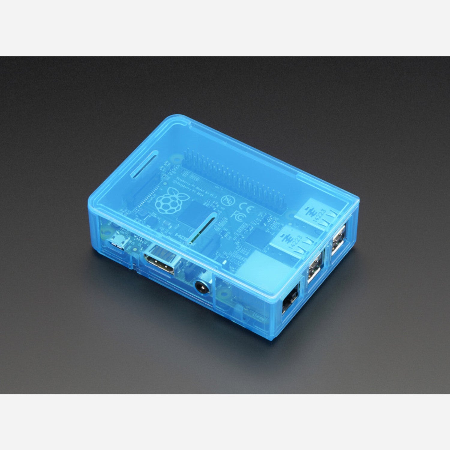 Blue Base Case for Raspberry Pi Model B+, Pi 2, and Pi 3 - Ideal Enclosure for Your Device
