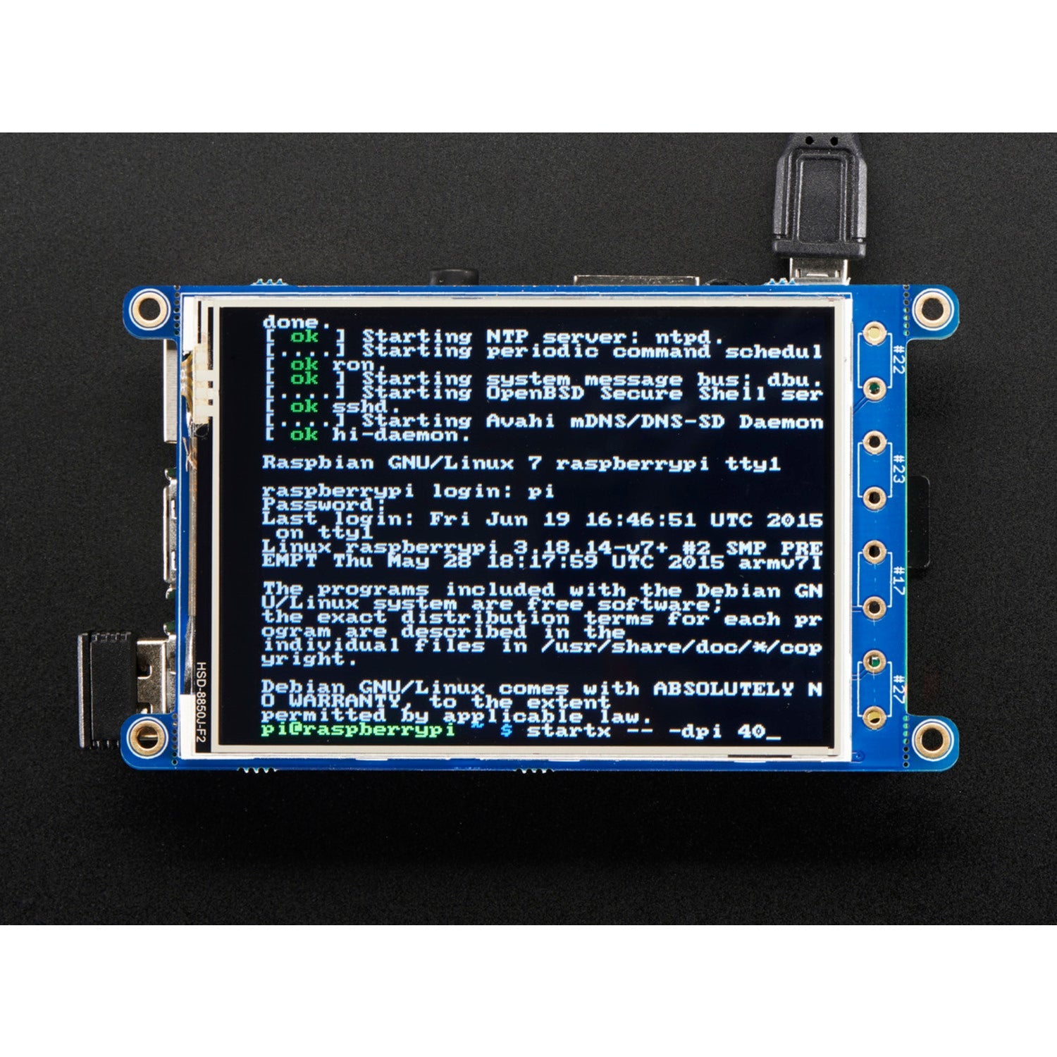 3.2-Inch PiTFT Plus TFT Display with 320x240 Resolution and Resistive Touchscreen for Raspberry Pi