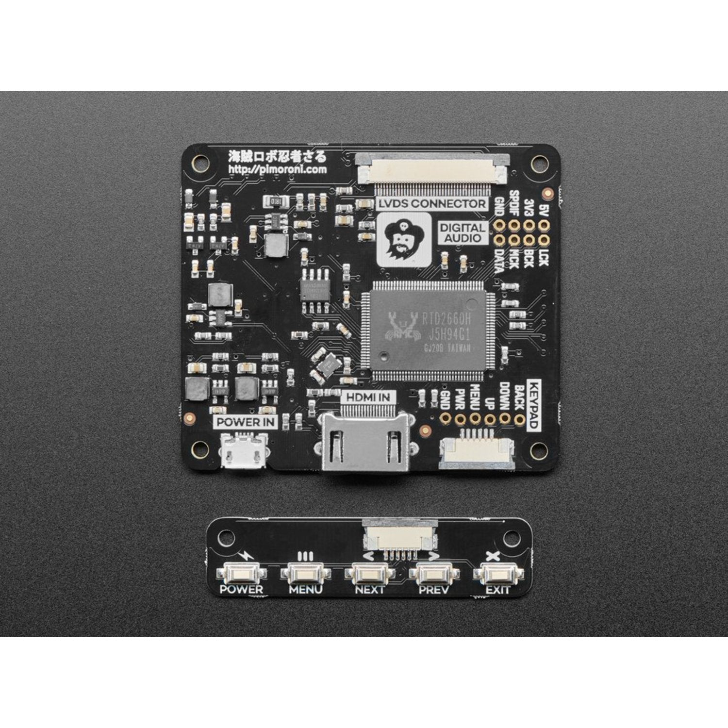 Pimoroni High - Resolution 10 - Inch IPS LCD Screen Kit with 1024x768 Resolution for HDMI Devices