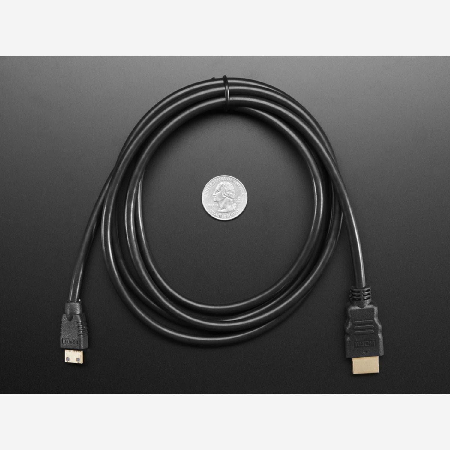5 - Foot Mini HDMI to Standard HDMI Cable with Molded Grips