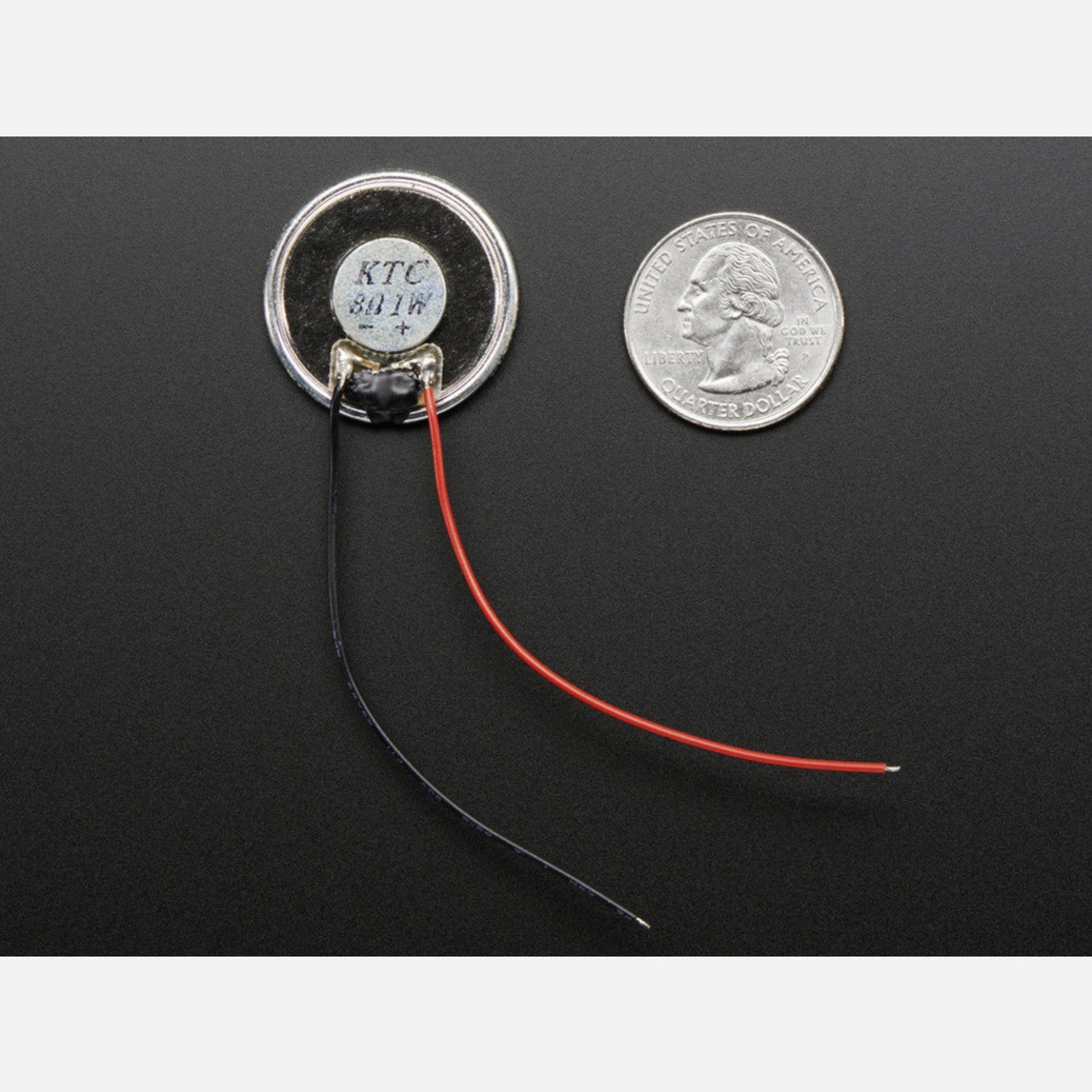 Miniature Metal Audio Speaker with Wires - 8 Ohm and 0.5W Power Capacity