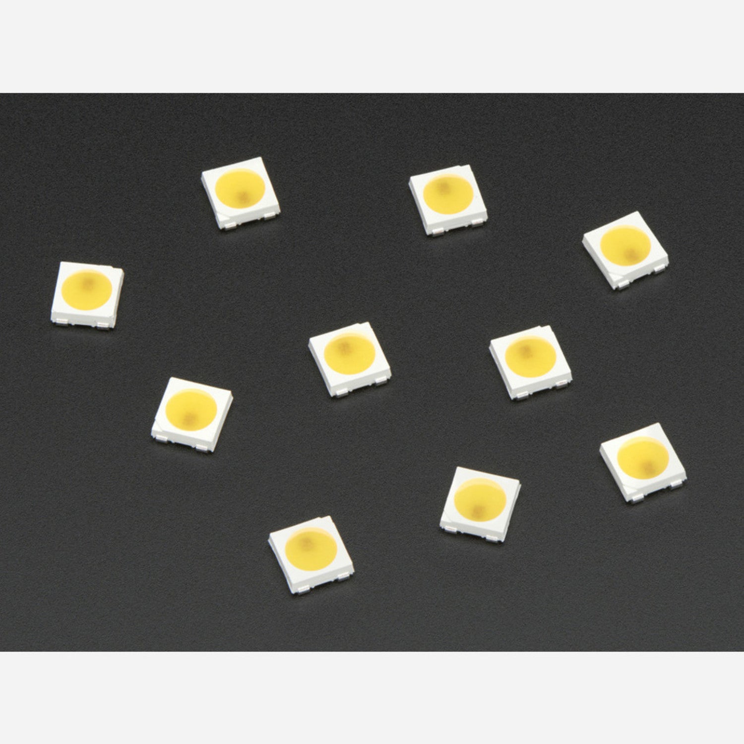 Pack of 10 NeoPixel Warm White LEDs with Integrated Driver Chip [Approximately 3000K]