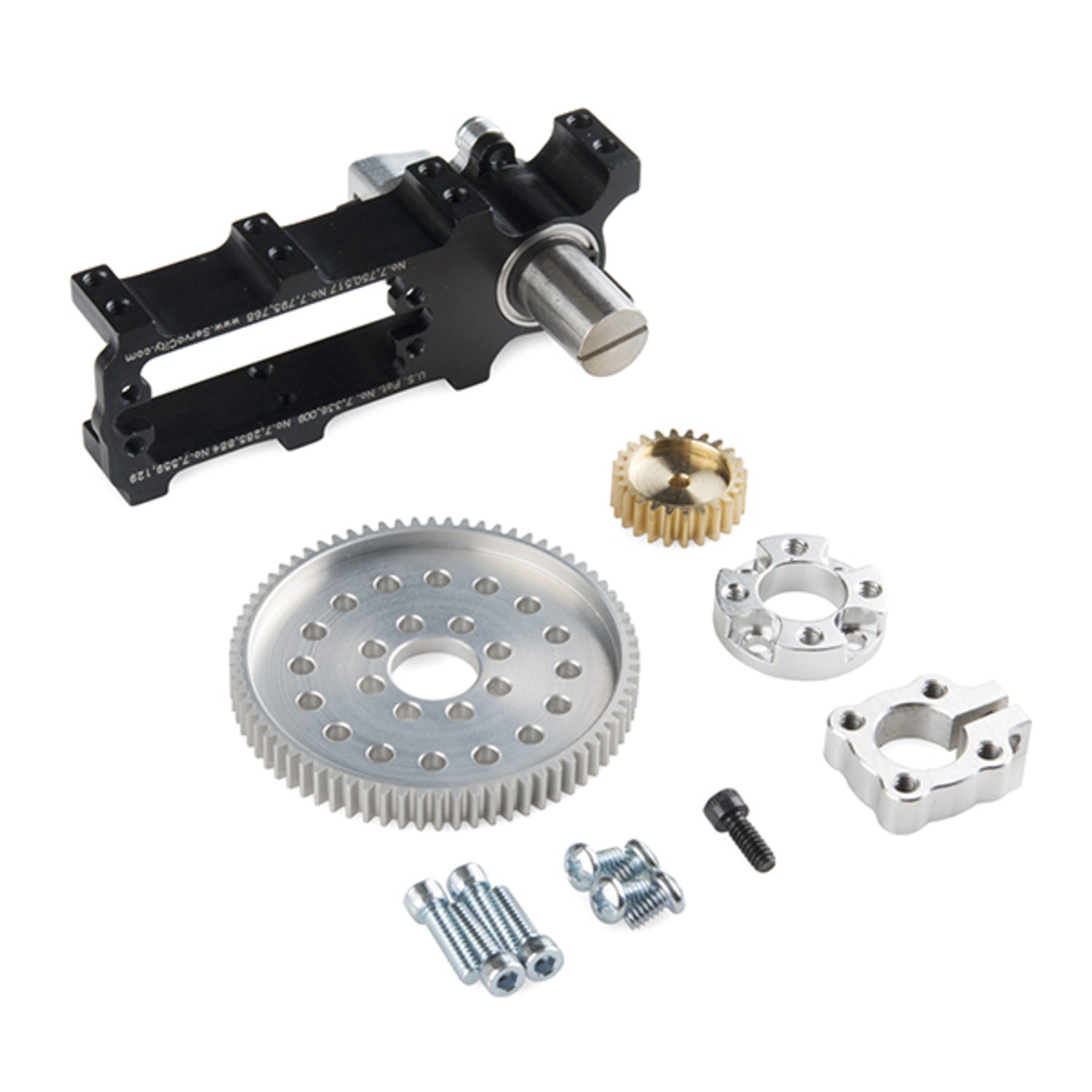 Standard Rotation Channel Mount Gearbox Kit with a 3.8:1 Gear Ratio for Robotics Applications