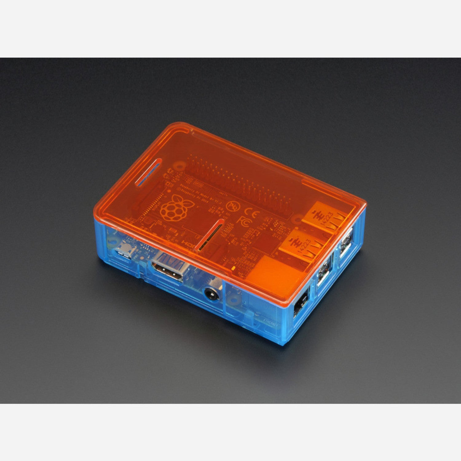 Blue Base Case for Raspberry Pi Model B+, Pi 2, and Pi 3 - Ideal Enclosure for Your Device