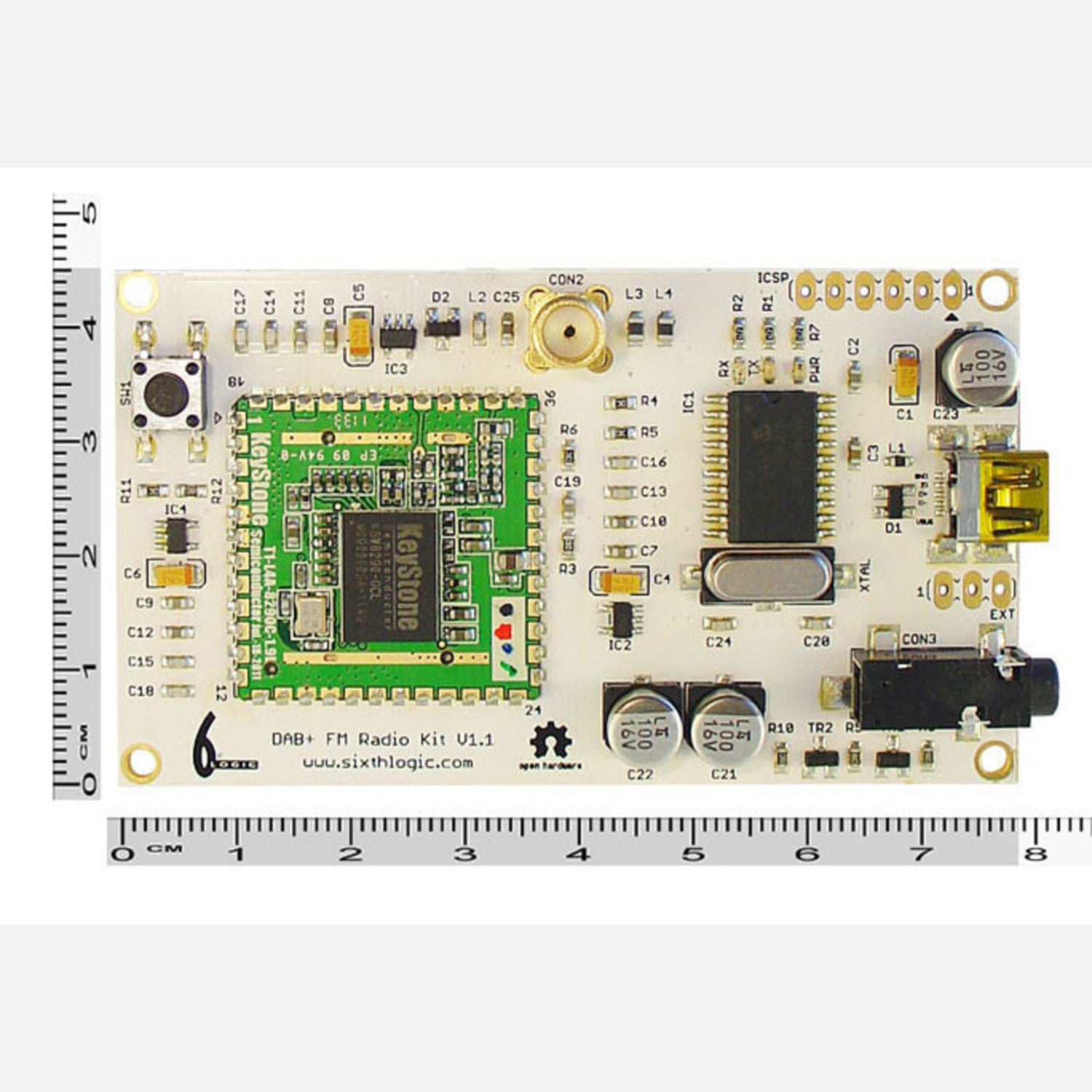 Professional DAB+ FM Digital Radio Development Board with SlideShow Functionality