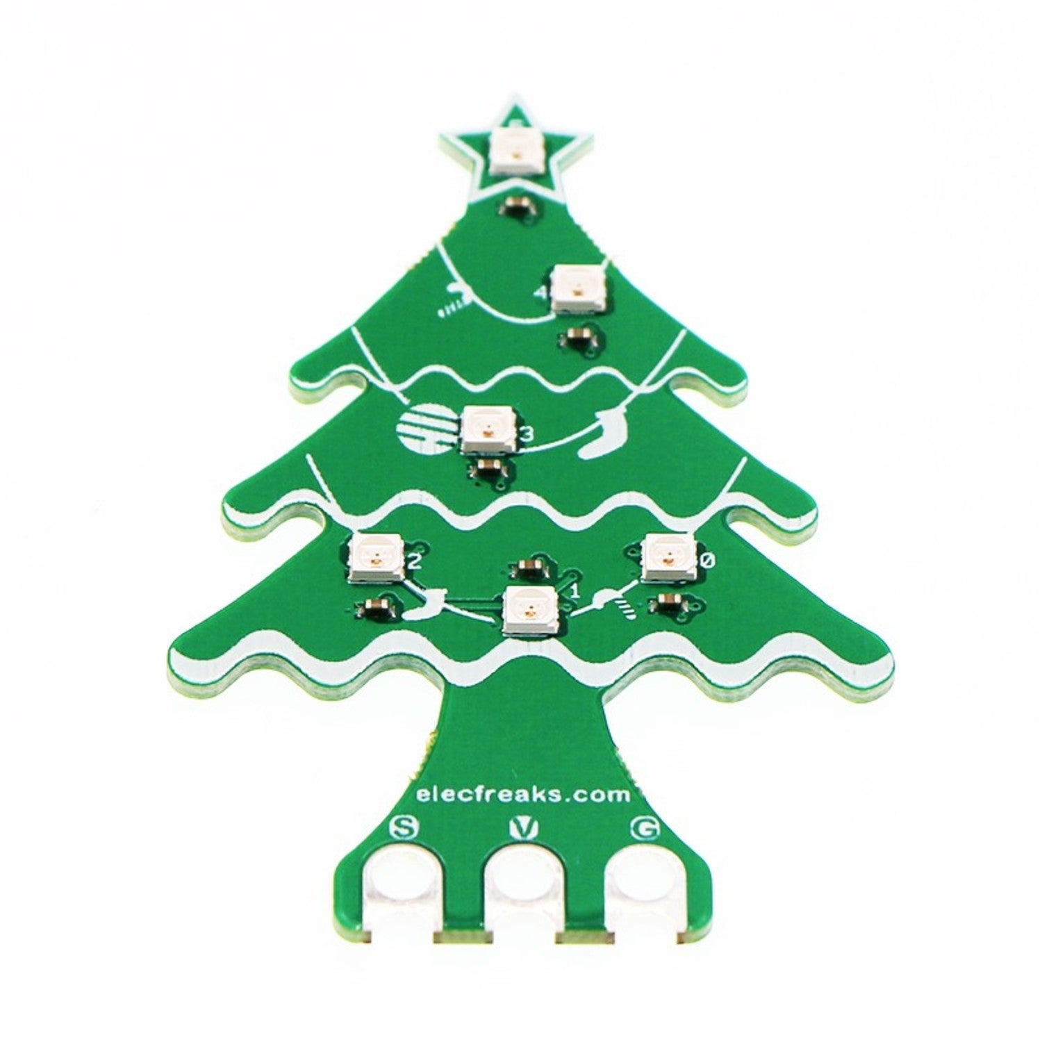 Micro:bit Compatible Christmas Tree Shaped Rainbow LED Lighting Decoration