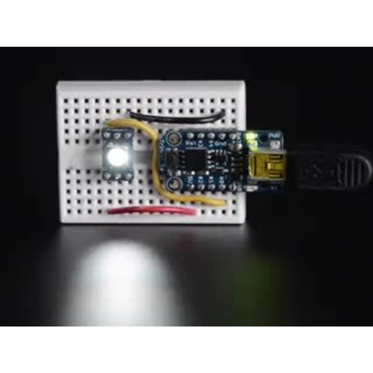 10-Pack NeoPixel RGBW LEDs with Integrated Driver - Cool White (~6000K), Black Casing