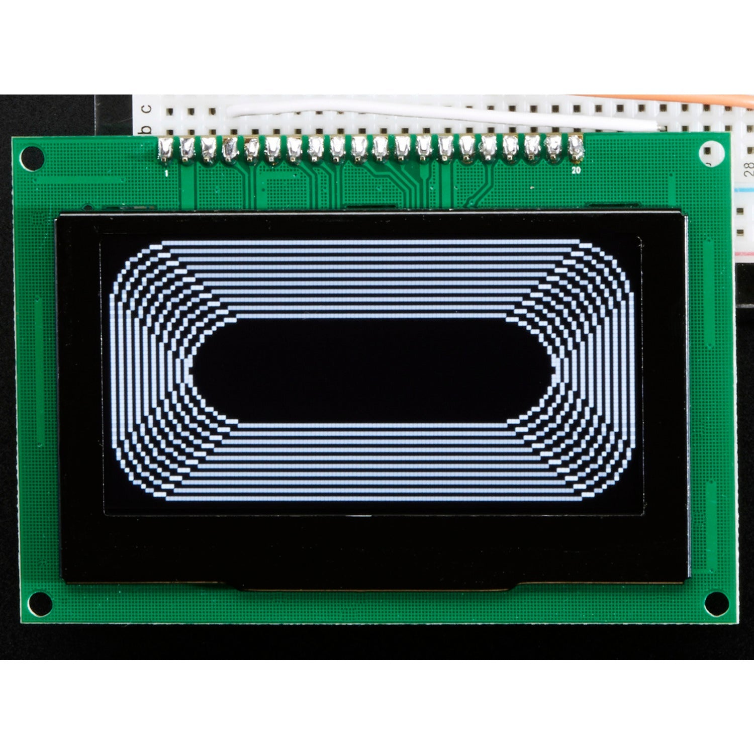 2.7-Inch 128x64 Monochrome OLED Graphic Display Module Kit with Bezel