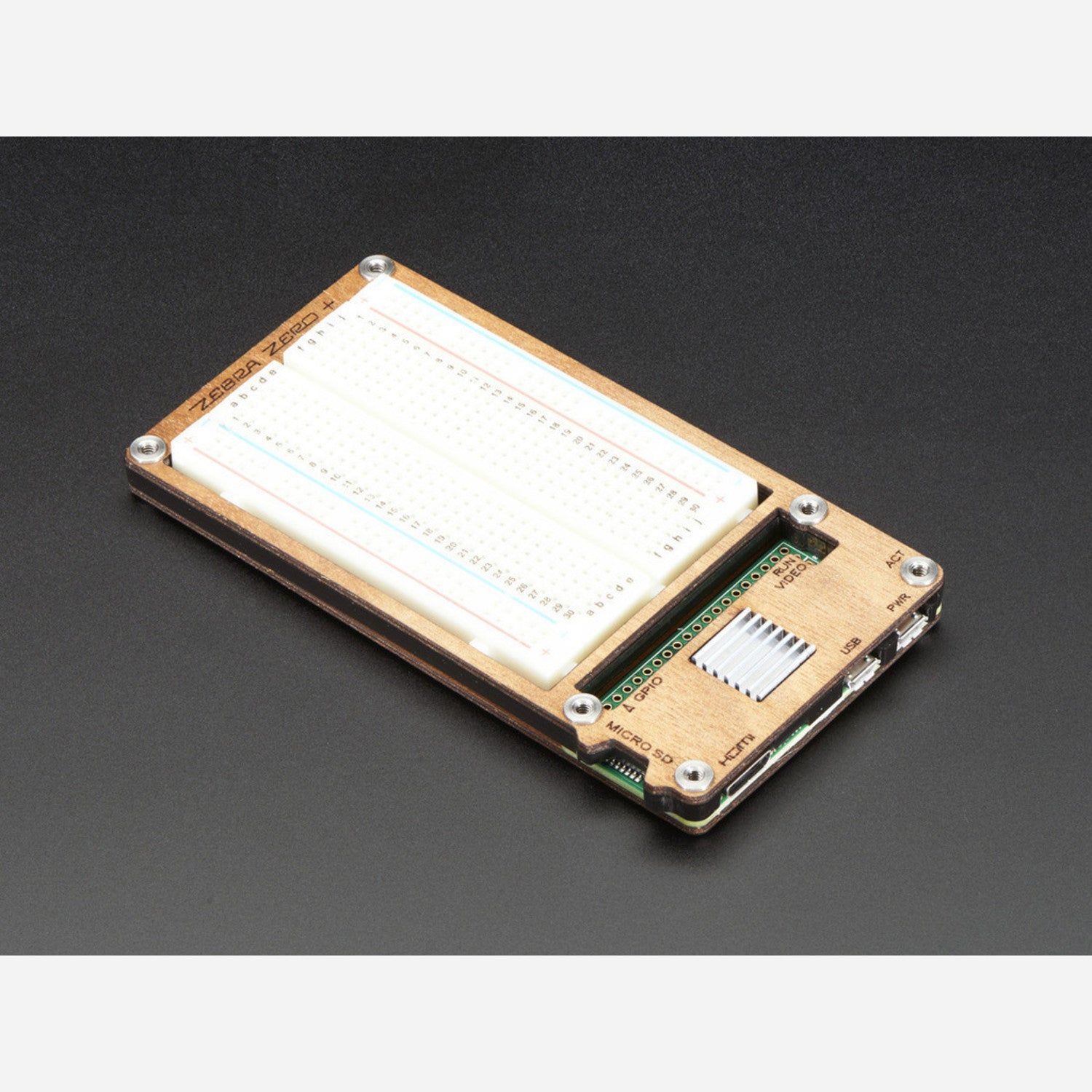 C4Labs Premium Zebra Zero Plus Enclosure for Raspberry Pi Zero Single - Board Computer