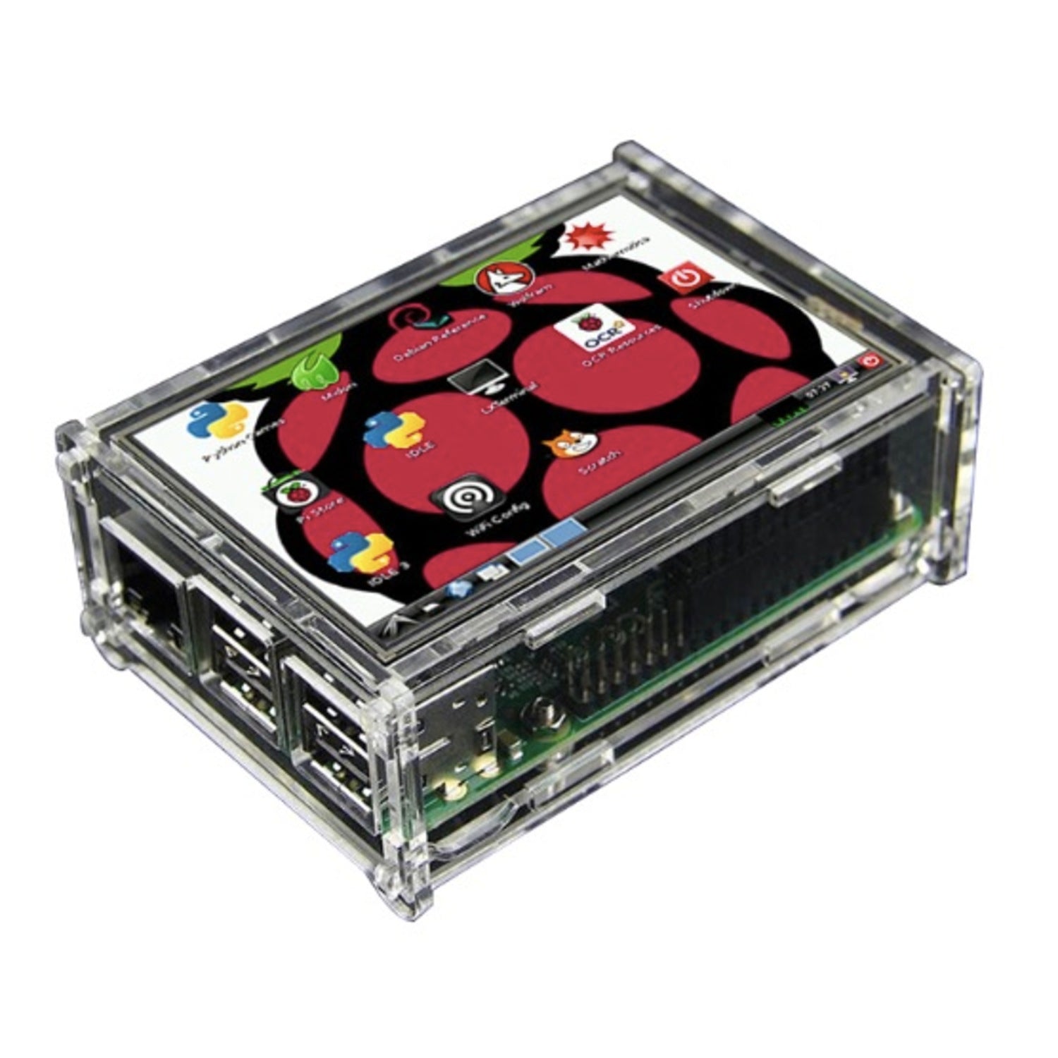 High - Quality Acrylic Enclosure Case Specifically Designed for Raspberry Pi 3 with 3.5 - inch LCD Display