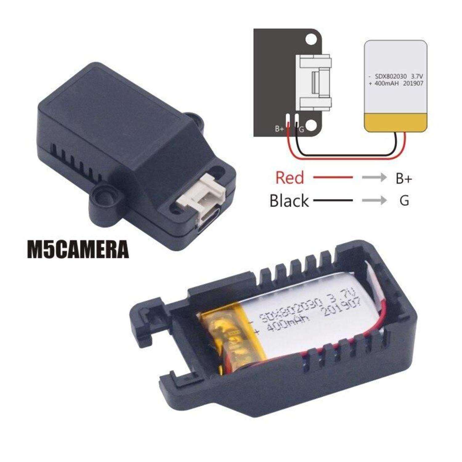400mAh Lipo Battery Base for M5Stack Cameras