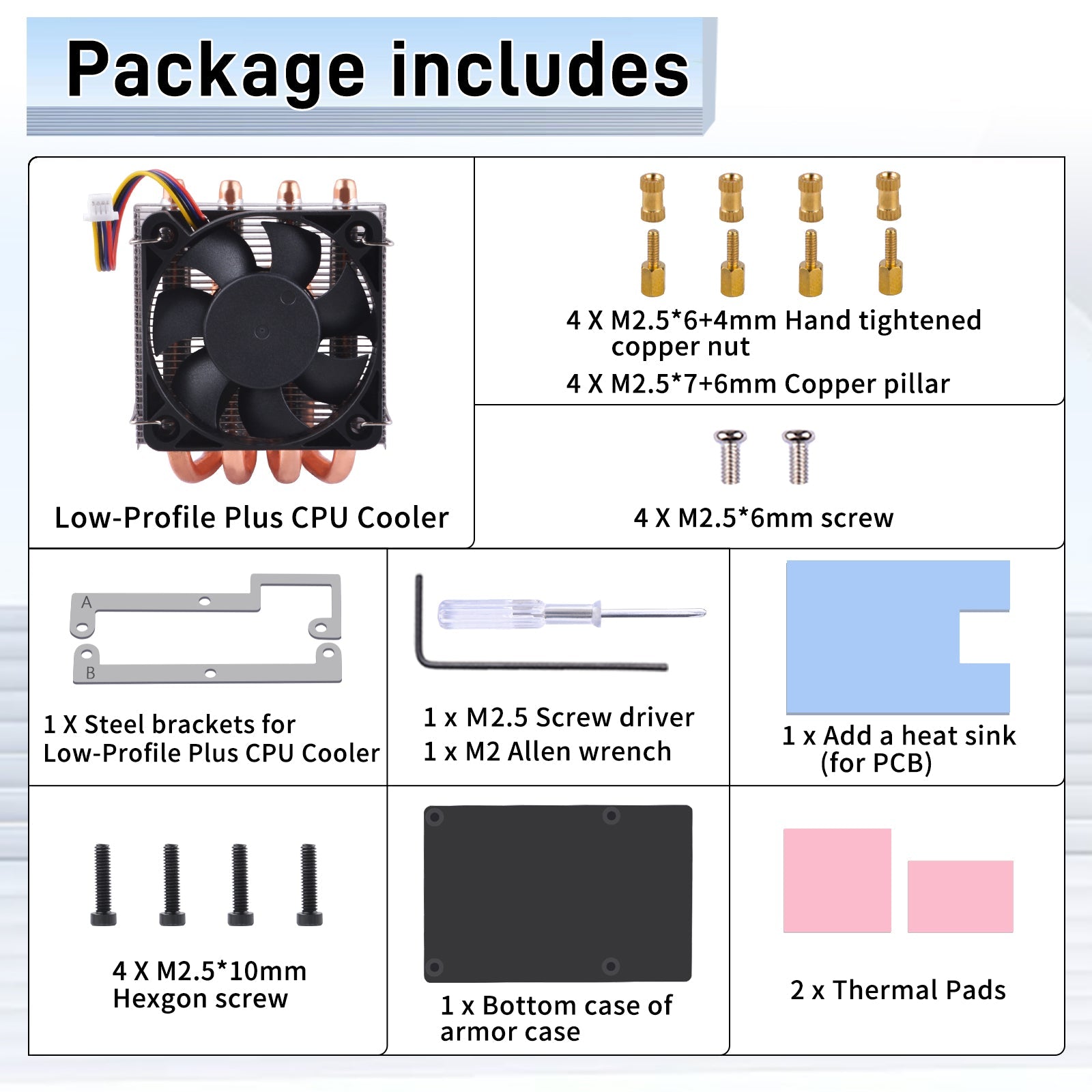 Low-profile Version of High-performance ICE Tower Plus Cooler Specially Designed for Raspberry Pi 5