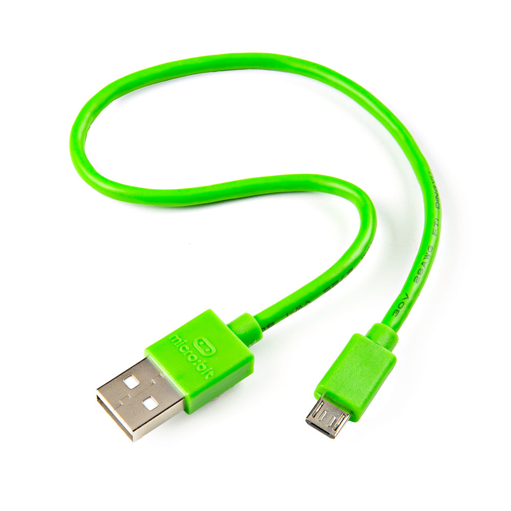 300mm Green USB Cable for micro:bit with High - Speed Data Transfer
