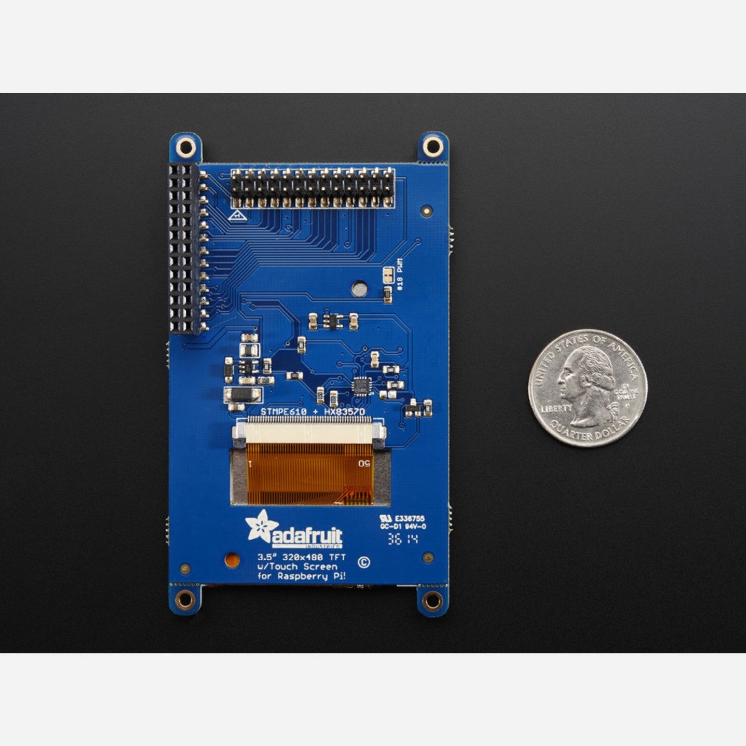 Assembled 3.5-inch 480x320 TFT Touchscreen Display for Raspberry Pi