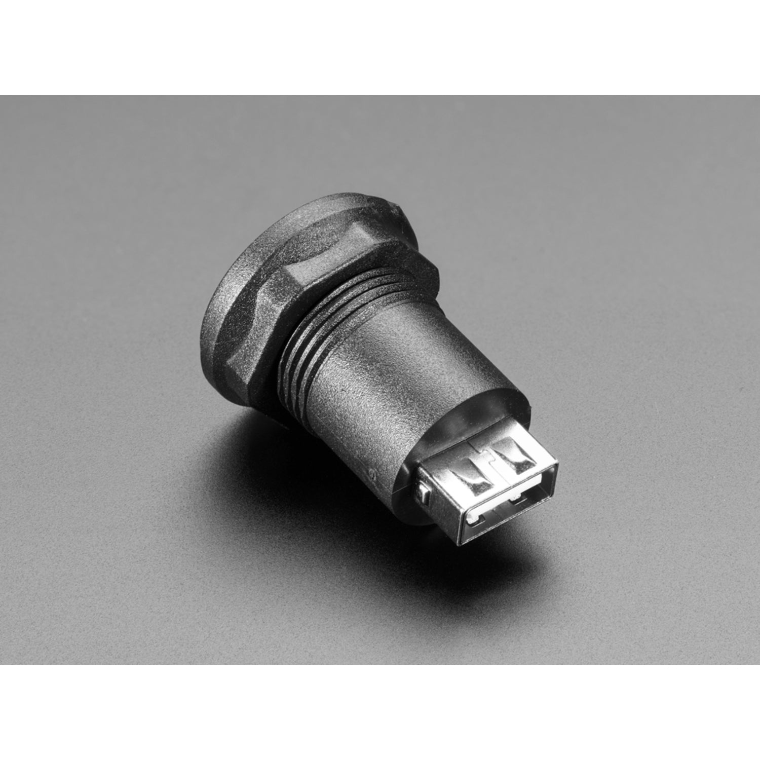 Micro USB Type B Round Panel Mount Jack to Standard USB Type A Plug Adapter for Easy Panel Connection