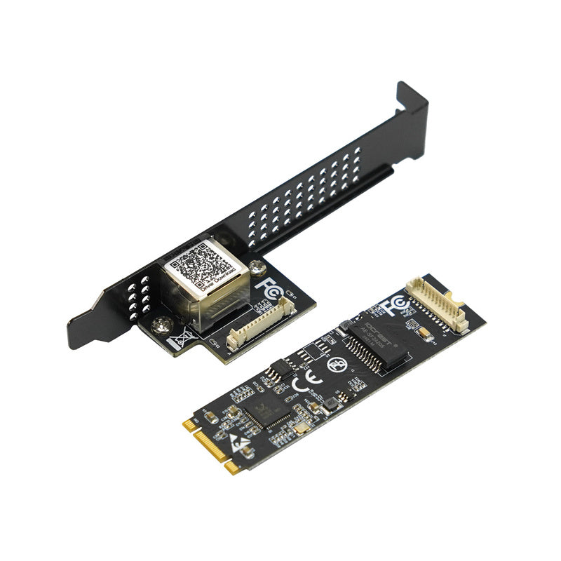 Advanced M.2 (B+M Key) to 5G Ethernet Network Adapter Card for LattePanda PCs Supporting Windows 10 / 11, Linux, and macOS