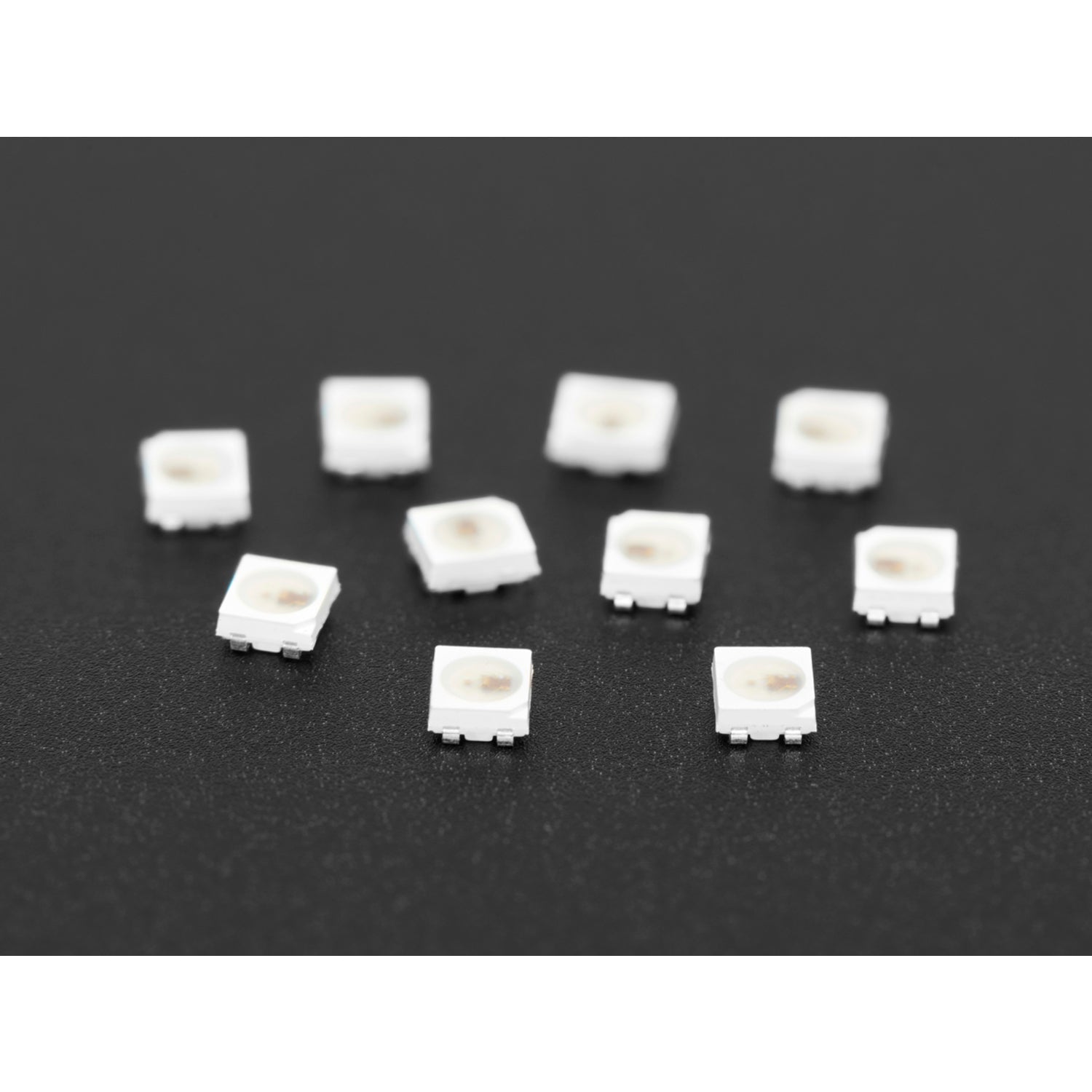 10-Piece Pack of NeoPixel Nano 2427 RGB LEDs with Integrated Driver Chip for Compact Lighting Solutions