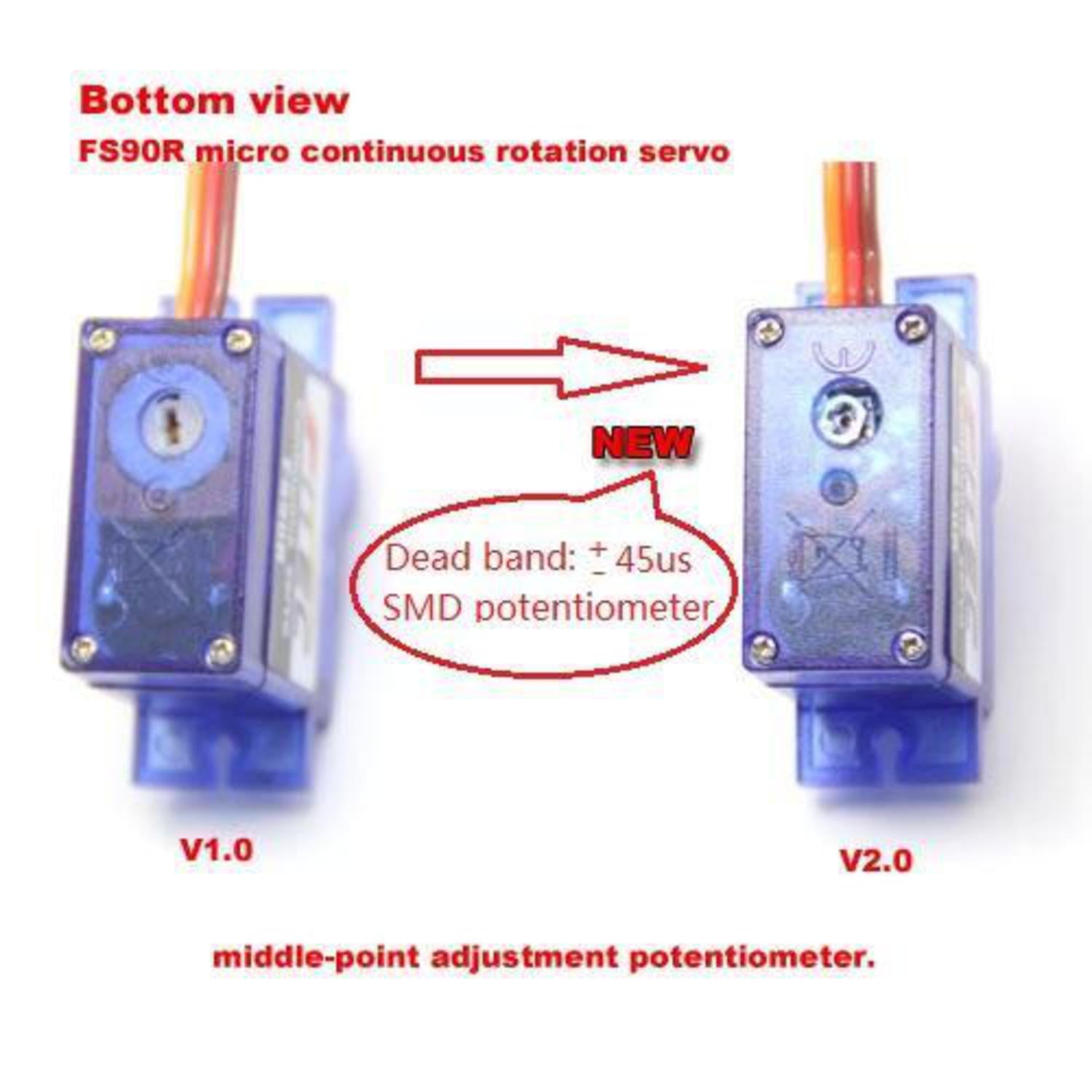 FS90R Micro Servo with 360 Degree Continuous Rotation