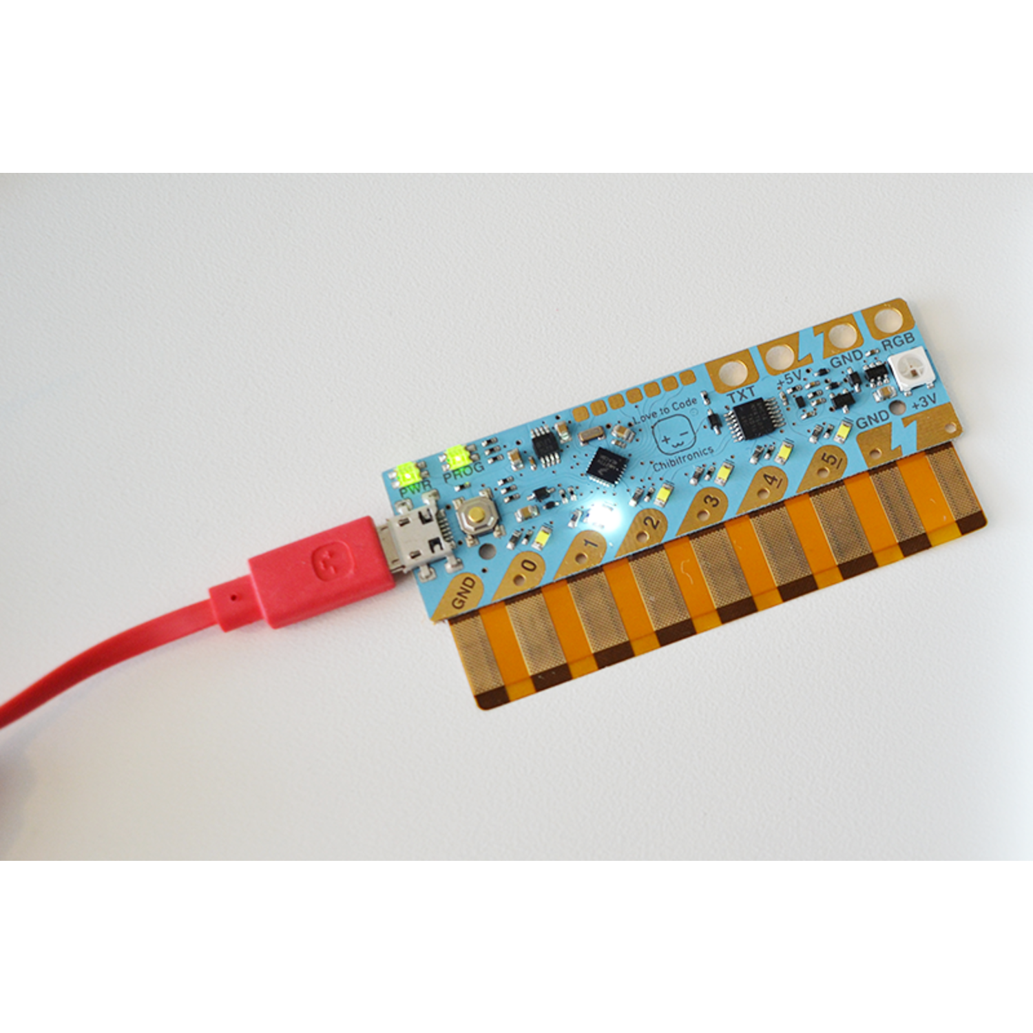 Chibitronics Love to Code: Smart Chibi Chip Controller with Cable