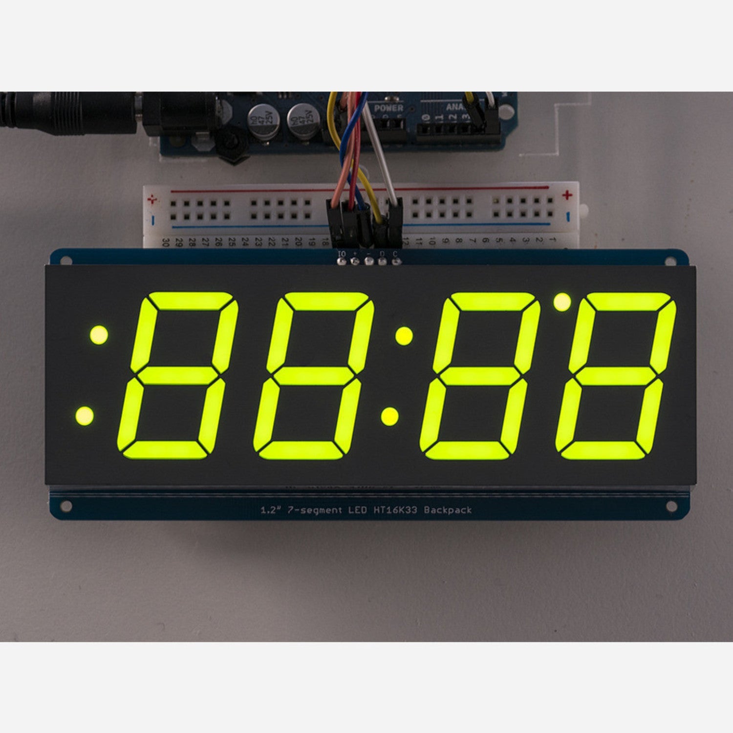 Adafruit Green 1.2 4-Digit 7-Segment Display with I2C Backpack
