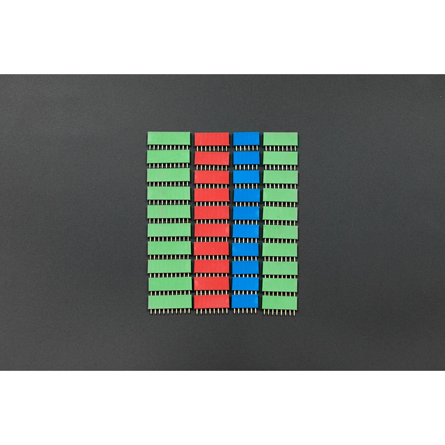 Set of 40 Pieces RGB Colored Pin Headers for Electronic Projects
