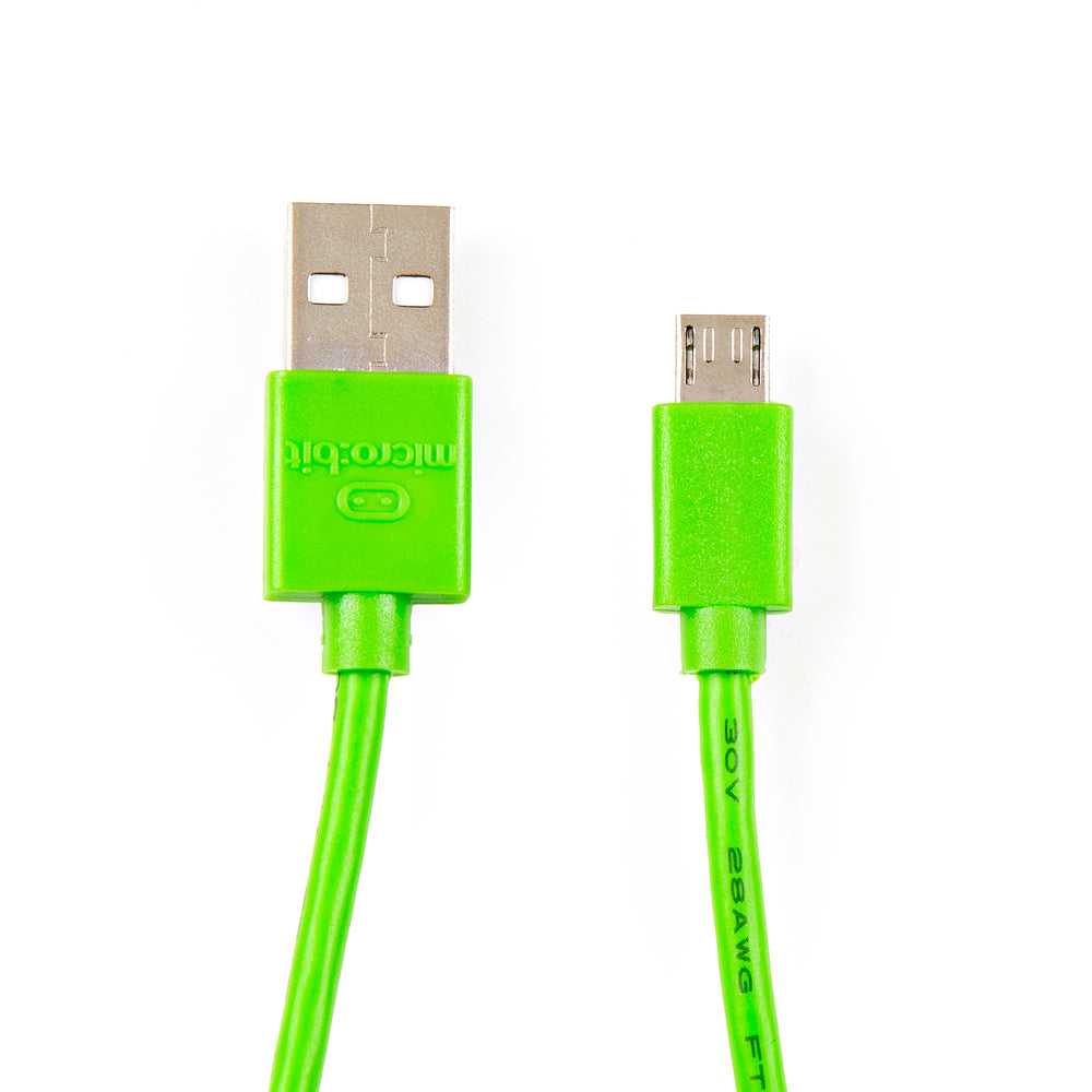 300mm Green USB Cable for micro:bit with High - Speed Data Transfer