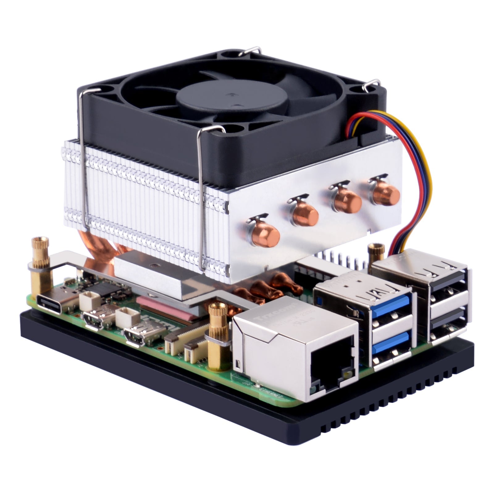 Low-profile Version of High-performance ICE Tower Plus Cooler Specially Designed for Raspberry Pi 5