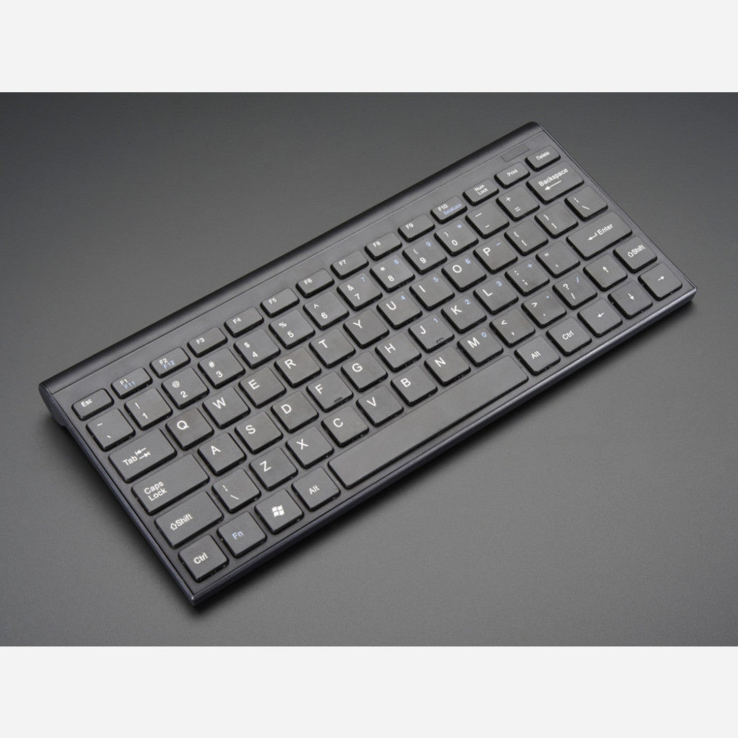 Compact Black Wireless Keyboard with Batteries for Mini - Computers and PCs