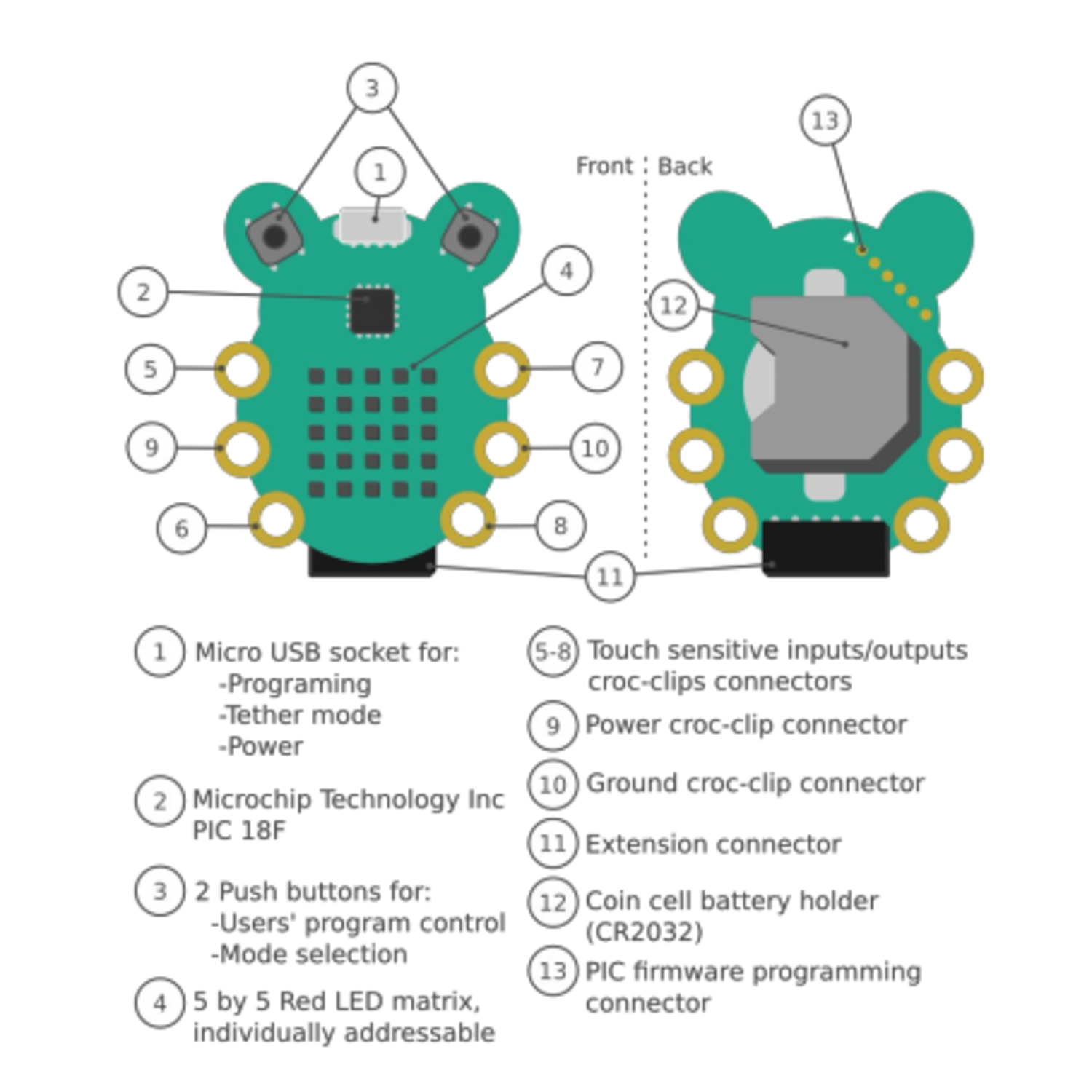 CodeBug: A Cute, Wearable & Programmable Device for All Ages