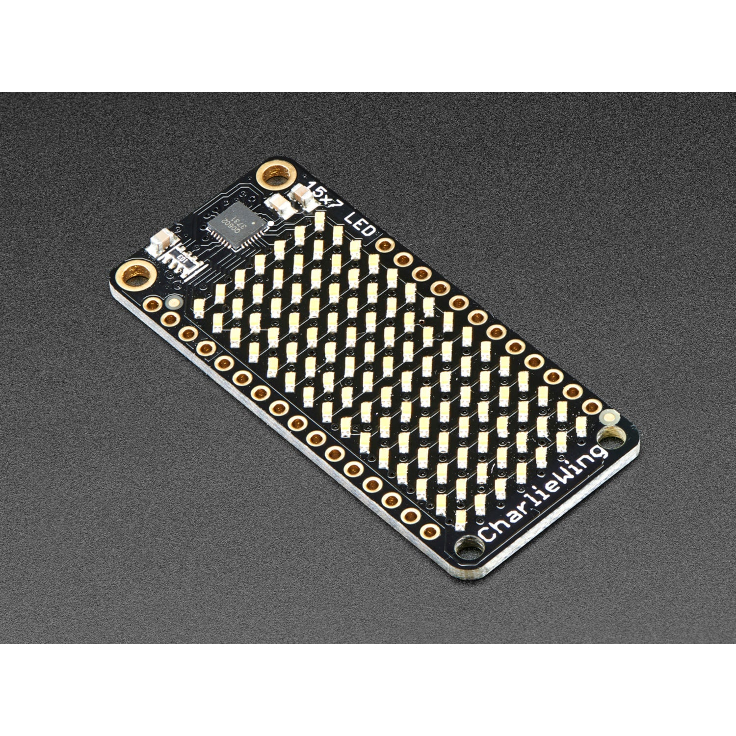 Adafruit 15x7 CharliePlexed LED Matrix Display FeatherWing Module with Warm White LEDs