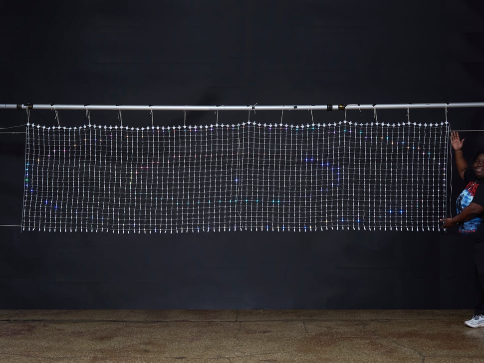 Outdoor NeoPixel LED Netting - 80x20 LEDs, 1x4 Meter Size for Large Displays