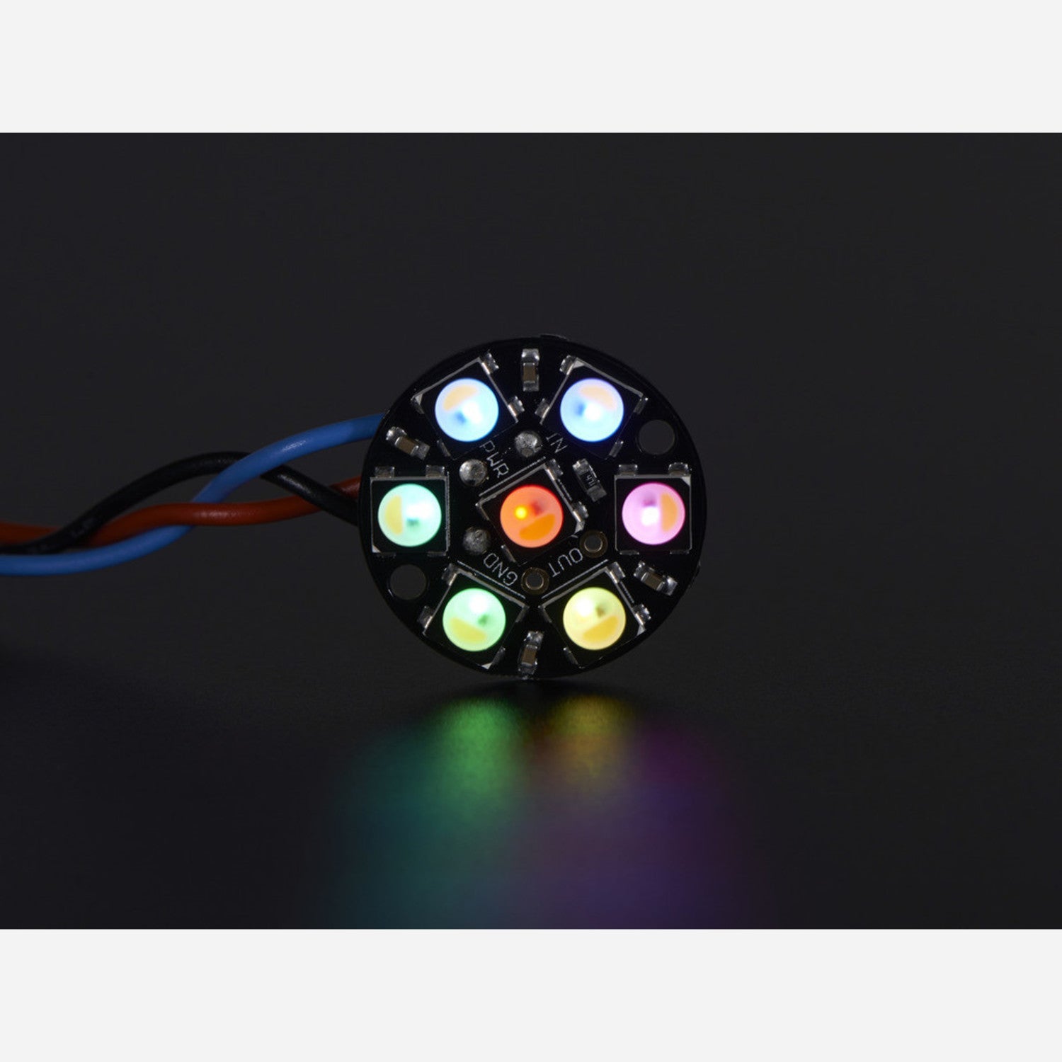 NeoPixel Jewel - 7pcs 5050 RGBW LED with Integrated Drivers, Warm White ~3000K