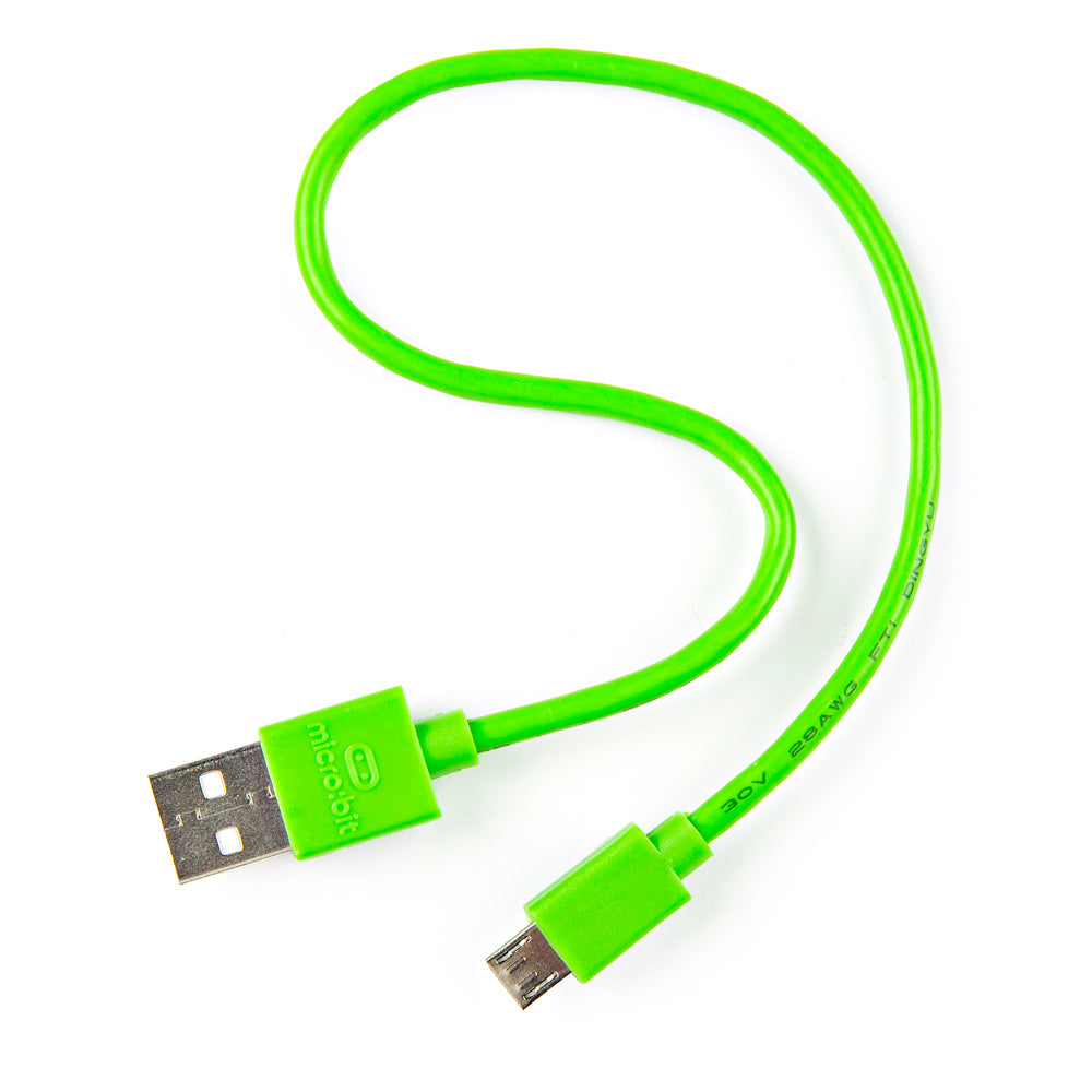 300mm Green USB Cable for micro:bit with High - Speed Data Transfer