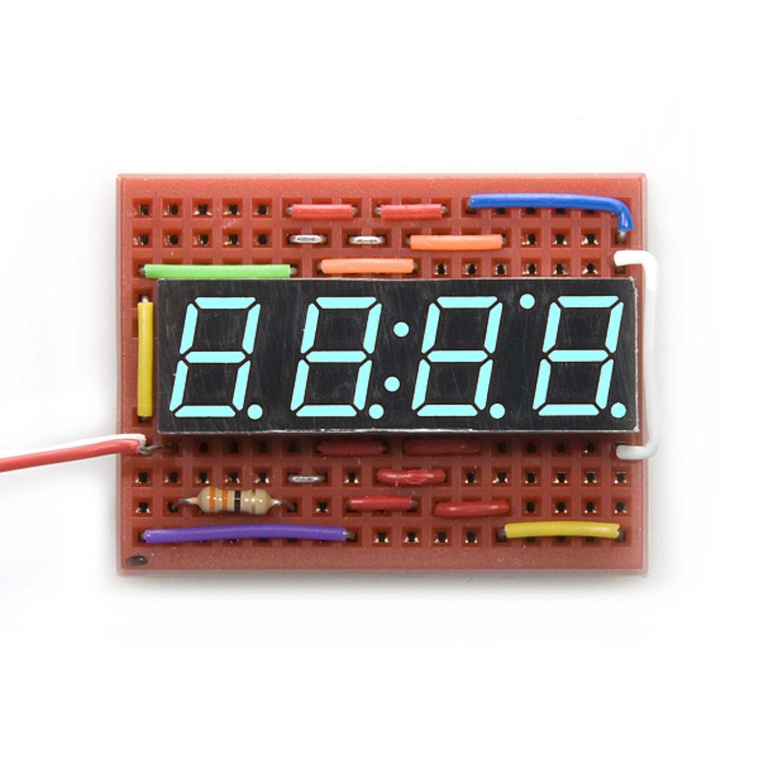 Blue 4-Digit 7-Segment Display with Individual Controllable Points